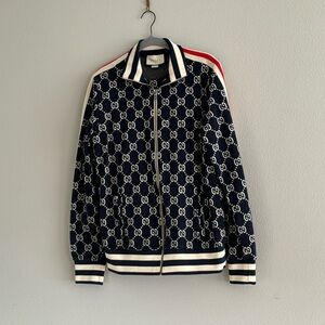 Gucci GG logo zip up jacket track suit men’s XL AUTHENTIC.